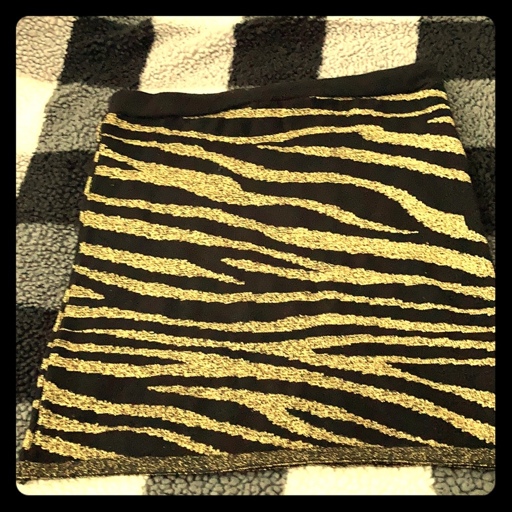 Black and Gold mini skirt